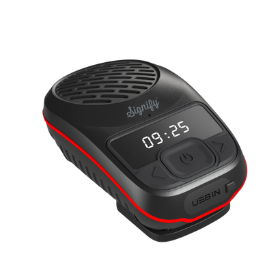 Securely attach the Mini Bluetooth® Speaker with Magnetic Clip to clothing, making it ideal for hiking, cycling, and much more